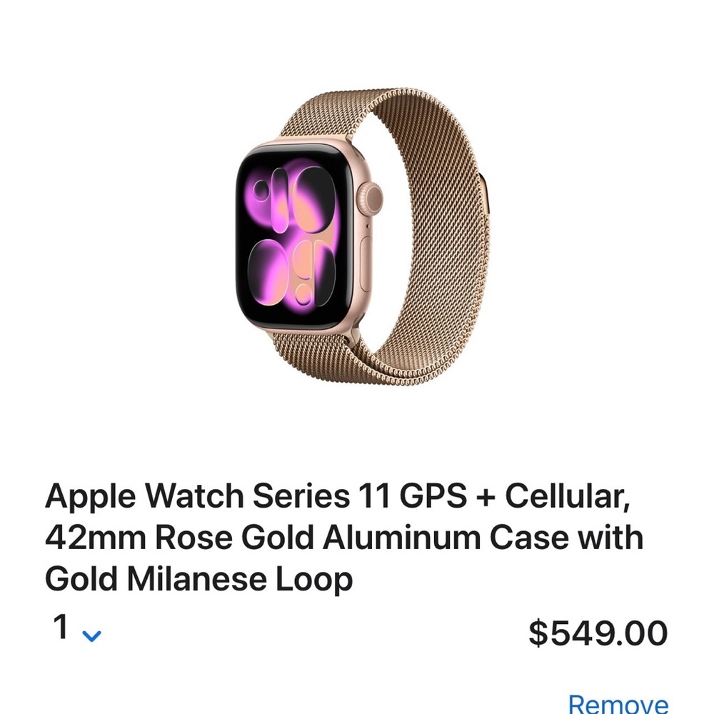 Apple Watch Series 11 – 42mm Rose Gold – Brand New! Cellular + GPS - Picture 6 of 7